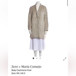 Zero + Maria Cornejo Beige Teddy Jacket
